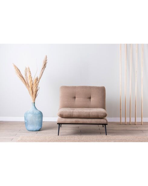 Fauteuil convertible Martin beige - 90x95x90 cm