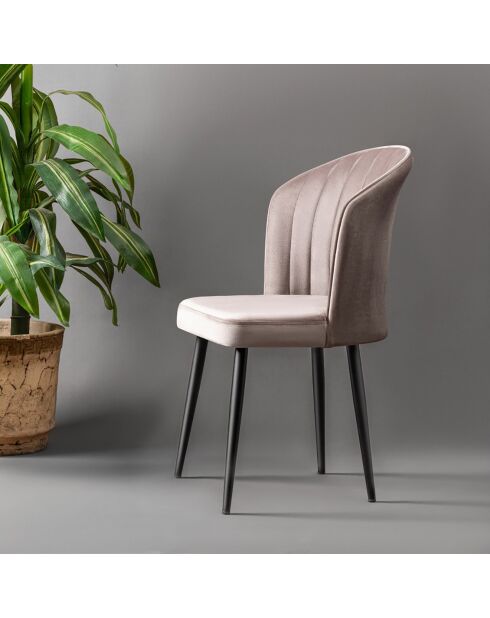 4 Chaises Rubi marron - 52x85x42 cm