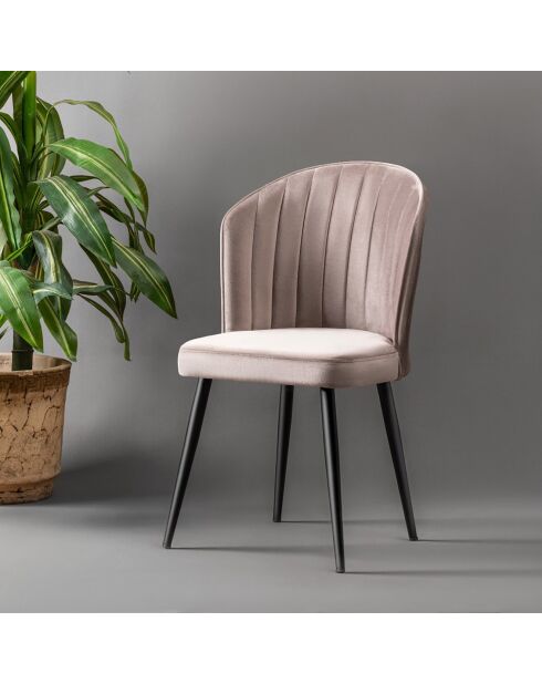 4 Chaises Rubi marron - 52x85x42 cm