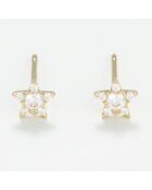 Boucles d'oreilles Petite Etoile Zirconium or jaune