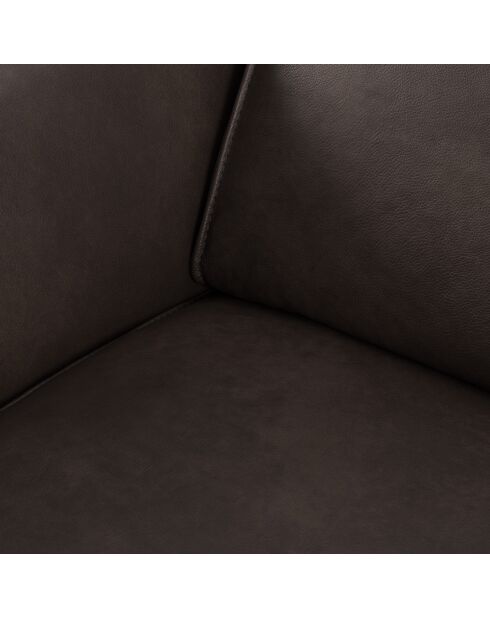 Fauteuil en Cuir Véritable Hubble graphite - 100x96x76 cm