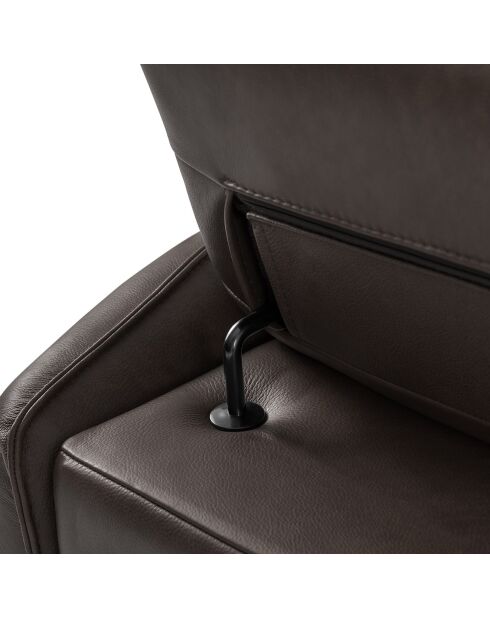 Fauteuil en Cuir Véritable Hubble graphite - 100x96x76 cm