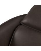 Fauteuil en Cuir Véritable Hubble graphite - 100x96x76 cm