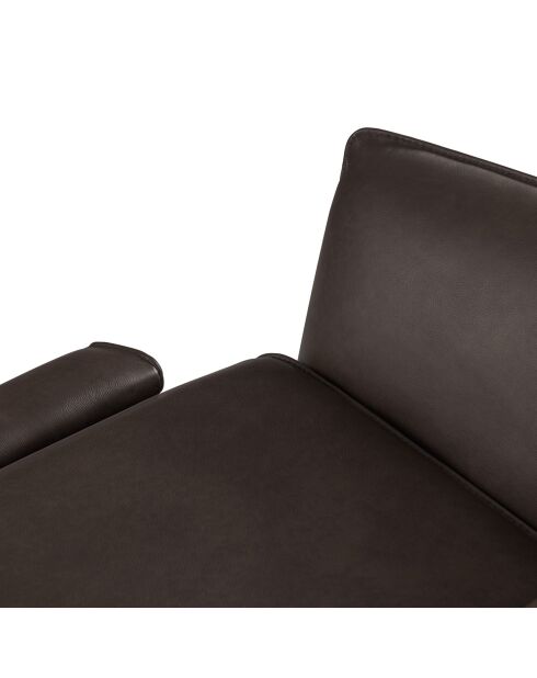 Fauteuil en Cuir Véritable Hubble graphite - 100x96x76 cm