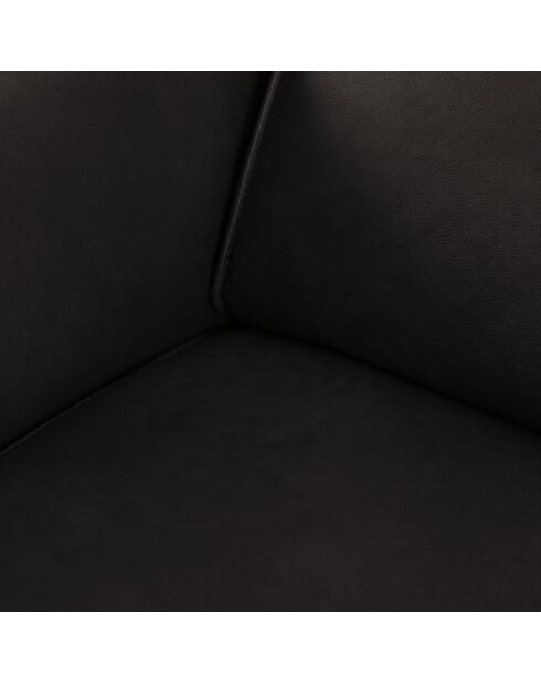 Fauteuil en Cuir Véritable Hubble noir - 100x96x76 cm