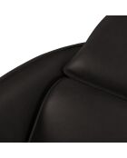 Fauteuil en Cuir Véritable Hubble noir - 100x96x76 cm