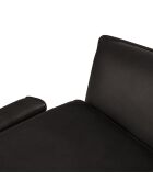 Fauteuil en Cuir Véritable Hubble noir - 100x96x76 cm
