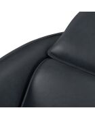 Fauteuil en Cuir Véritable Hubble bleu - 100x96x76 cm