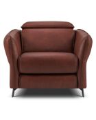 Fauteuil en Cuir Véritable Hubble cognac - 100x96x76 cm