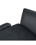 Fauteuil en Cuir Véritable Hubble bleu - 100x96x76 cm