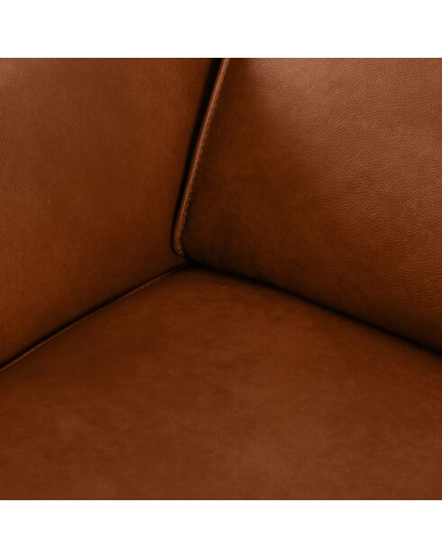 Fauteuil en Cuir Véritable Hubble marron - 100x96x76 cm