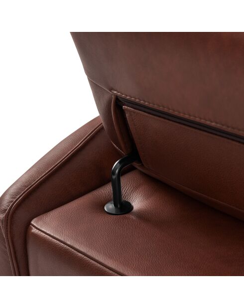 Fauteuil en Cuir Véritable Hubble cognac - 100x96x76 cm