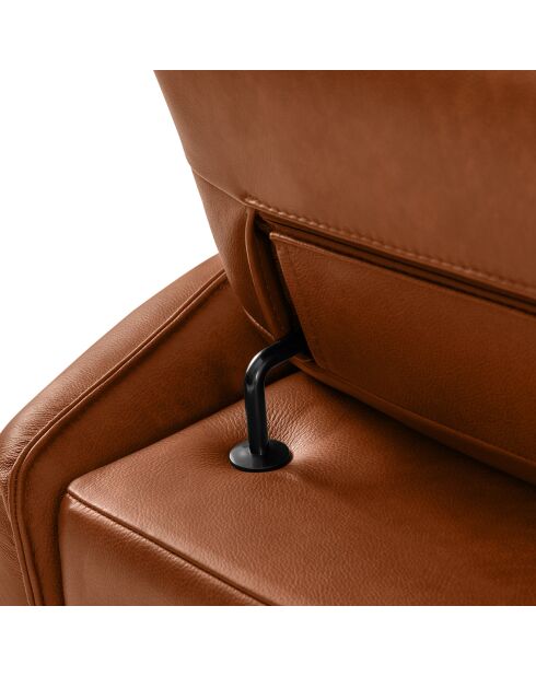 Fauteuil en Cuir Véritable Hubble marron - 100x96x76 cm