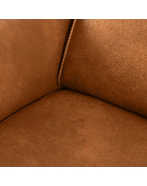 Fauteuil en Cuir Véritable Hubble marron clair - 100x96x76 cm