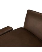 Canapé en Cuir Véritable Hubble 2 Places marron foncé - 103x176x76 cm