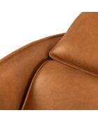 Canapé en Cuir Véritable Hubble 2 Places marron clair - 103x176x76 cm
