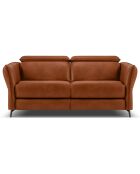 Canapé en Cuir Véritable Hubble 2 Places marron - 103x176x76 cm