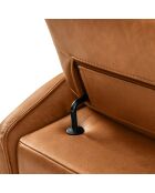 Canapé en Cuir Véritable Hubble 2 Places marron clair - 103x176x76 cm
