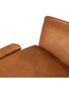 Canapé en Cuir Véritable Hubble 2 Places marron clair - 103x176x76 cm