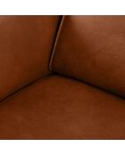 Canapé en Cuir Véritable Hubble 2 Places marron - 103x176x76 cm
