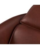 Canapé en Cuir Véritable Hubble 2 Places cognac - 103x176x76 cm