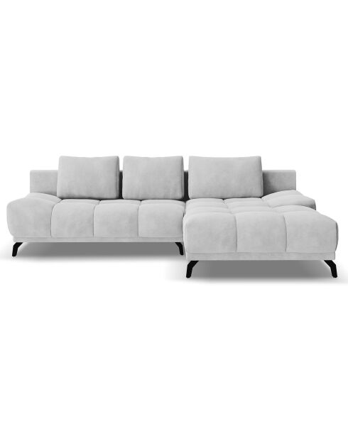 Canapé d'angle Droit Convertible avec Coffre Cirrus 5 Places gris clair - 290x182x90 cm