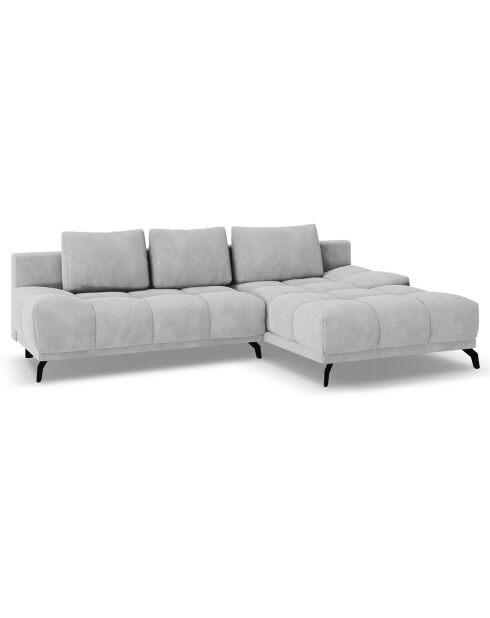 Canapé d'angle Droit Convertible avec Coffre Cirrus 5 Places gris clair - 290x182x90 cm