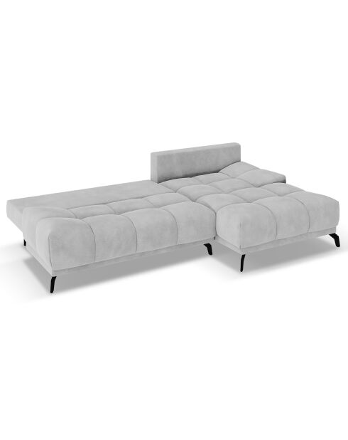 Canapé d'angle Droit Convertible avec Coffre Cirrus 5 Places gris clair - 290x182x90 cm