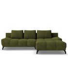 Canapé d'angle Droit Convertible avec Coffre Cirrus 5 Places vert - 290x182x90 cm