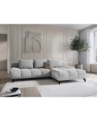 Canapé d'angle Droit Convertible avec Coffre Cirrus 5 Places gris clair - 290x182x90 cm