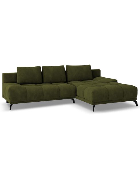 Canapé d'angle Droit Convertible avec Coffre Cirrus 5 Places vert - 290x182x90 cm