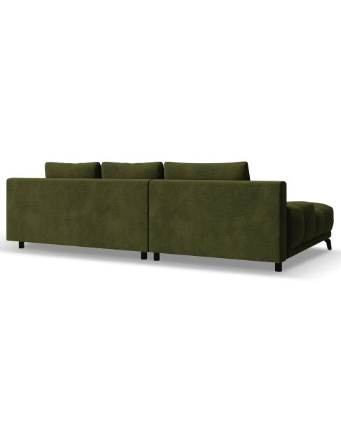 Canapé d'angle Droit Convertible avec Coffre Cirrus 5 Places vert - 290x182x90 cm