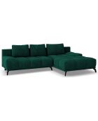 Canapé d'angle Droit Convertible avec Coffre Cirrus 5 Places vert bouteille - 290x182x90 cm