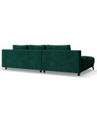 Canapé d'angle Droit Convertible avec Coffre Cirrus 5 Places vert bouteille - 290x182x90 cm