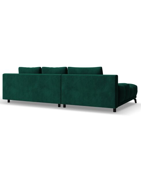 Canapé d'angle Droit Convertible avec Coffre Cirrus 5 Places vert bouteille - 290x182x90 cm