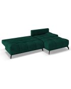 Canapé d'angle Droit Convertible avec Coffre Cirrus 5 Places vert bouteille - 290x182x90 cm