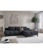 Canapé d'angle Droit Convertible avec Coffre Cirrus 5 Places gris foncé - 290x182x90 cm