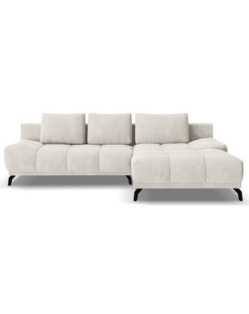 Canapé d'angle Droit Convertible avec Coffre Cirrus 5 Places beige clair - 290x182x90 cm