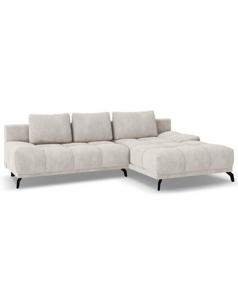 Canapé d'angle Droit Convertible avec Coffre Cirrus 5 Places beige clair - 290x182x90 cm
