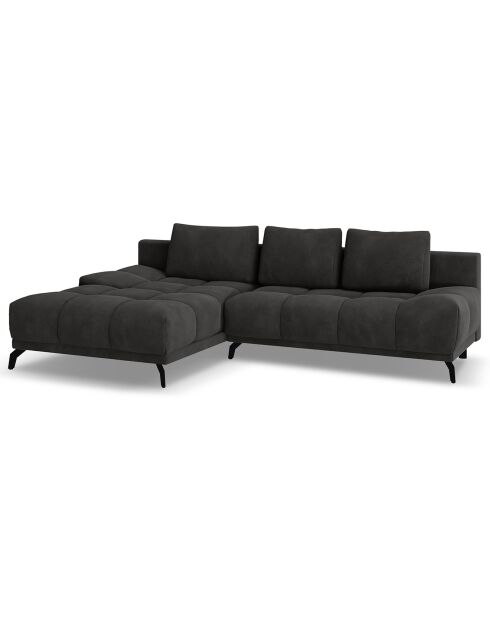 Canapé d'angle Gauche Convertible avec Coffre Cirrus 5 Places gris - 290x182x90 cm