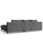 Canapé d'angle Gauche Convertible avec Coffre Velours Cirrus 5 Places gris - 290x182x90 cm