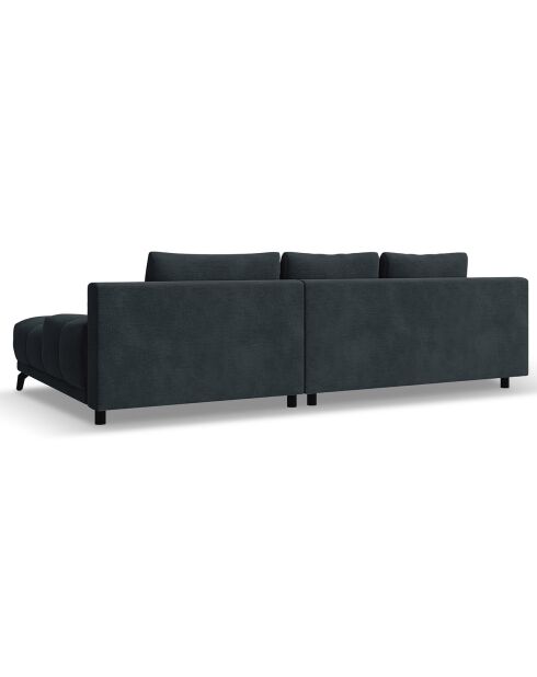 Canapé d'angle Gauche Convertible avec Coffre Velours Cirrus 5 Places gris foncé - 290x182x90 cm