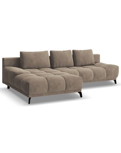Canapé d'angle Gauche Convertible avec Coffre Cirrus 5 Places cappuccino - 290x182x90 cm