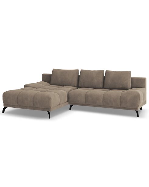 Canapé d'angle Gauche Convertible avec Coffre Cirrus 5 Places cappuccino - 290x182x90 cm