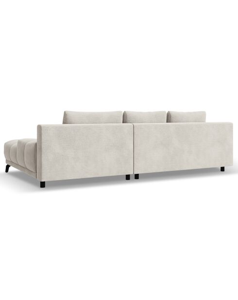 Canapé d'angle Gauche Convertible avec Coffre Velours Cirrus 5 Places beige clair - 290x182x90 cm
