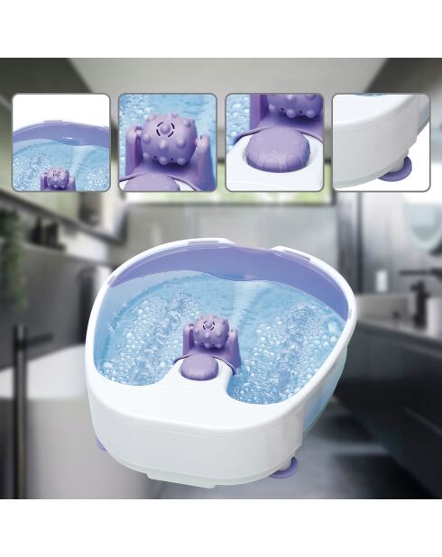 Bain de pieds massant gris - 30x12x38 cm