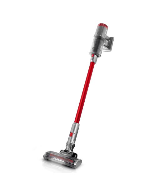Aspirateur balai 2 en 1 sans fil gris/rouge - 23.5x23x119.5 cm
