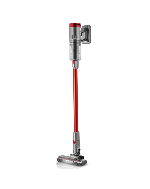 Aspirateur balai 2 en 1 sans fil gris/rouge - 23.5x23x119.5 cm