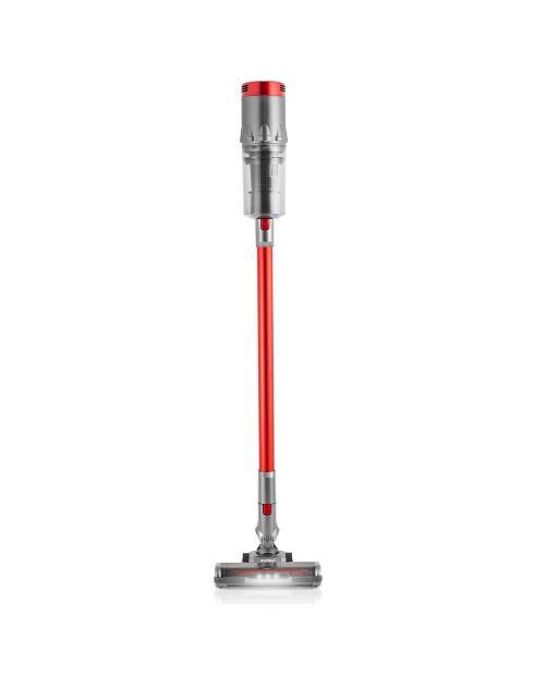 Aspirateur balai 2 en 1 sans fil gris/rouge - 23.5x23x119.5 cm
