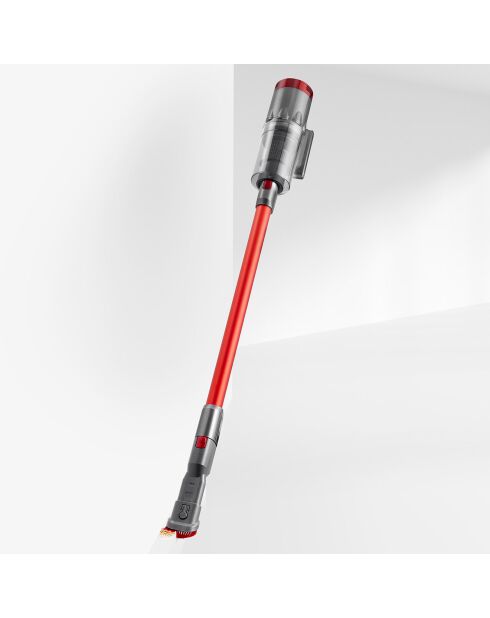 Aspirateur balai 2 en 1 sans fil gris/rouge - 23.5x23x119.5 cm